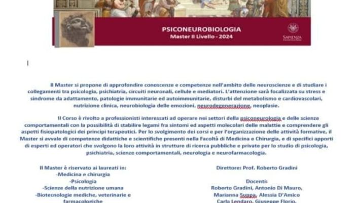 il dott. Florio e la dott.ssa Lendaro docenti nel master del prossimo Anno Accedemico
