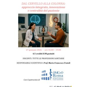 La Dr. Carla Lendaro docente al corso di FAD Sincrona ECM "Dal Cervello alla Colonna"